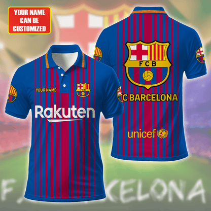 Personalized Barcelona FC 3D Full Printing Set , Barcelona FC Shirt , Barcelona Set , Zipper Polo, Hoodie , Short , Polo , hawaii V12