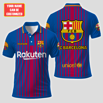 Personalized Barcelona FC 3D Full Printing Set , Barcelona FC Shirt , Barcelona Set , Zipper Polo, Hoodie , Short , Polo , hawaii V12