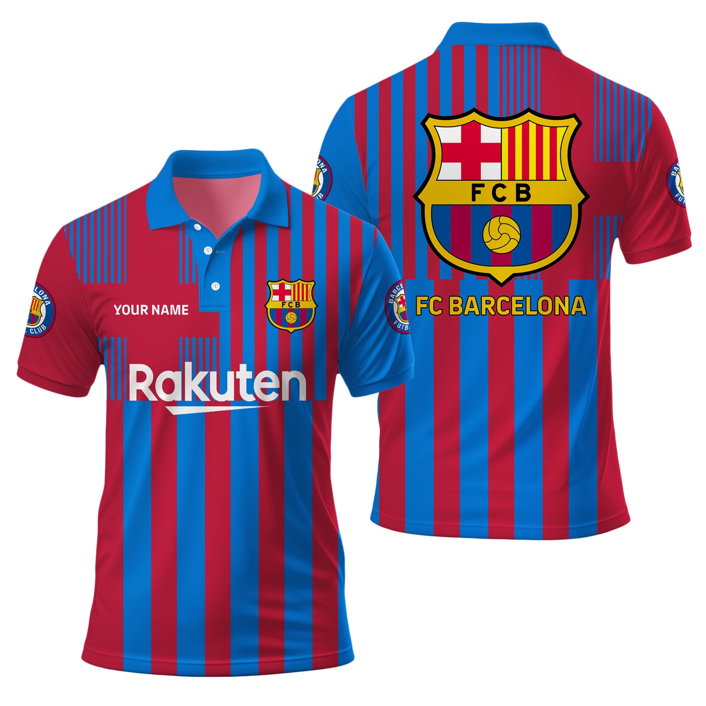 Personalized Barcelona FC 3D Full Printing Set , Barcelona FC Shirt , Barcelona Set , Zipper Polo, Hoodie , Short , Polo , hawaii V13