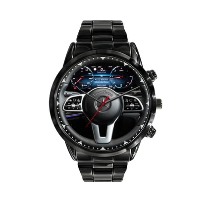 Personalized Merc Steering Wheel Luxury Stainless Steel Watch V4