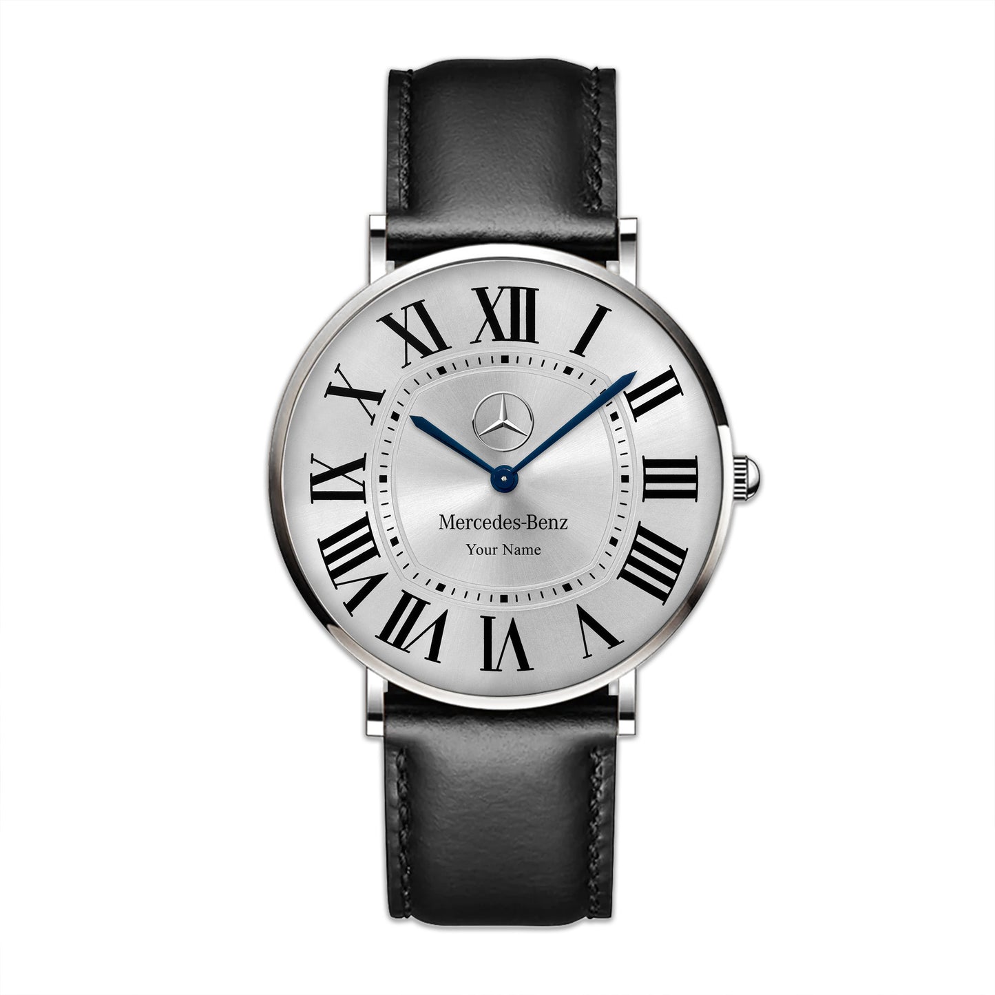 Personalized Merc Cartier Quartz Leather Watch Q070602