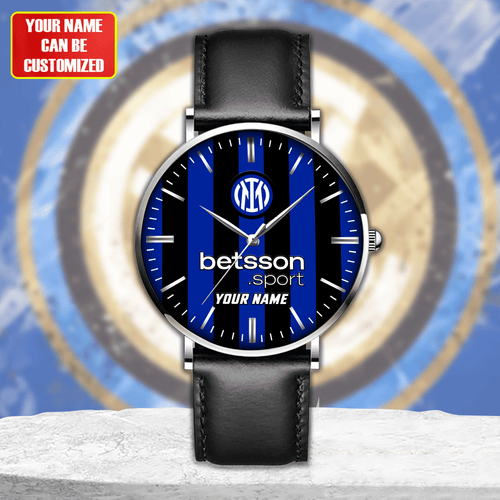 Personalized Inter Milan Sport Leather Watch
