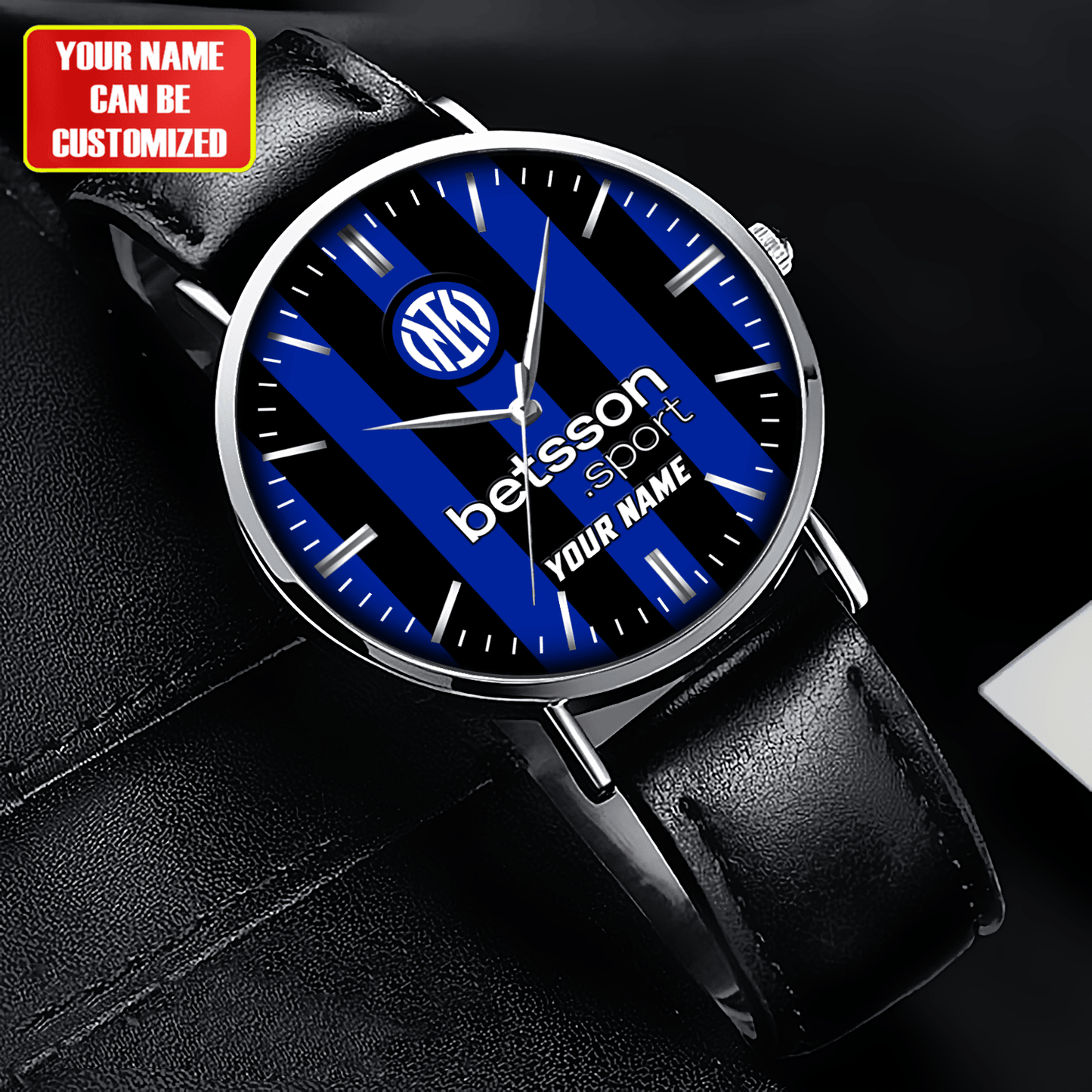 Personalized Inter Milan Sport Leather Watch
