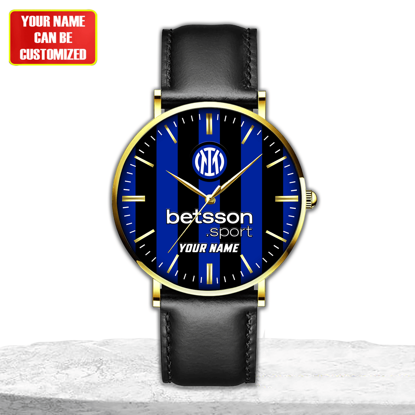 Personalized Inter Milan Sport Leather Watch