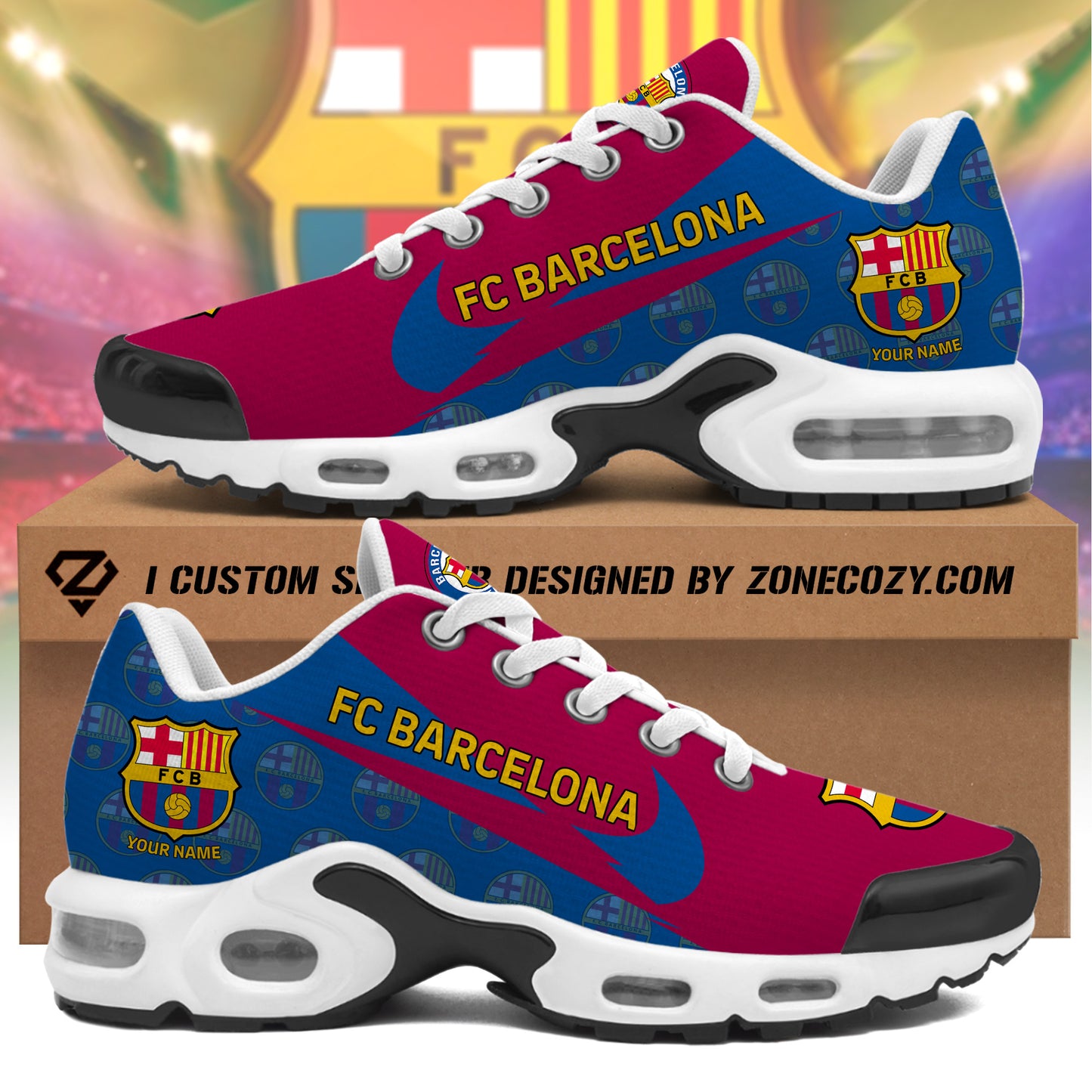 Personalized Barcelona FC Sport Air Cushion Sneaker