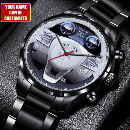 Personalized Merc Steering Wheel Luxury Stainless Steel Watch V5