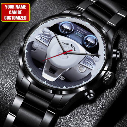 Personalized Merc Steering Wheel Luxury Stainless Steel Watch V5