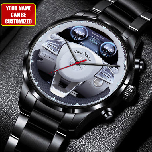 Personalized Merc Steering Wheel Luxury Stainless Steel Watch V5