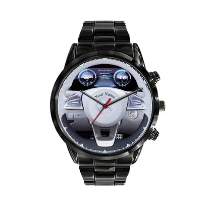 Personalized Merc Steering Wheel Luxury Stainless Steel Watch V5