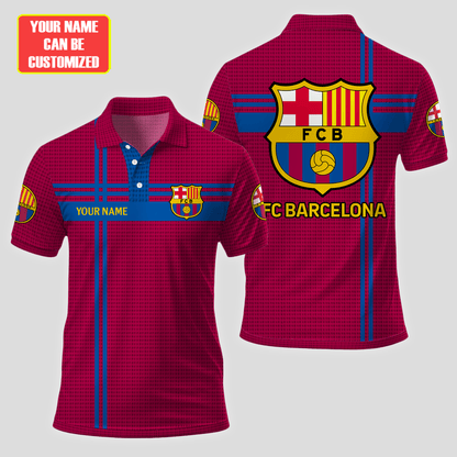 Personalized Barcelona FC 3D Full Printing Set , Barcelona FC Shirt , Barcelona Set , Zipper Polo, Hoodie , Short , Polo , hawaii V14