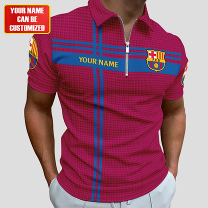 Personalized Barcelona FC 3D Full Printing Set , Barcelona FC Shirt , Barcelona Set , Zipper Polo, Hoodie , Short , Polo , hawaii V14