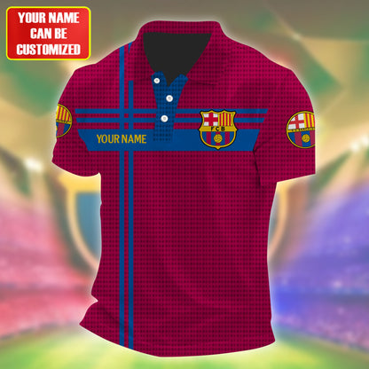 Personalized Barcelona FC 3D Full Printing Set , Barcelona FC Shirt , Barcelona Set , Zipper Polo, Hoodie , Short , Polo , hawaii V14