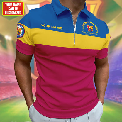 Personalized Barcelona FC 3D Full Printing Set , Barcelona FC Shirt , Barcelona Set , Zipper Polo, Hoodie , Short , Polo , hawaii V15