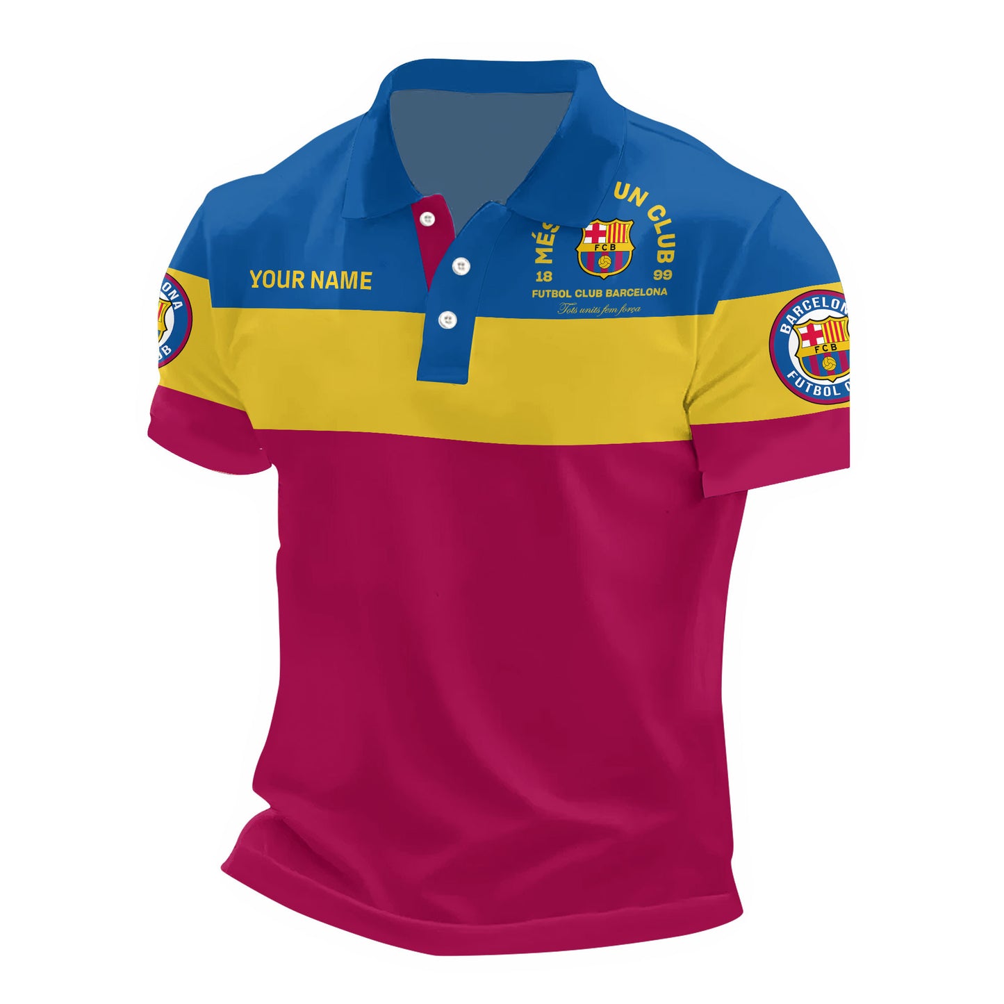 Personalized Barcelona FC 3D Full Printing Set , Barcelona FC Shirt , Barcelona Set , Zipper Polo, Hoodie , Short , Polo , hawaii V15