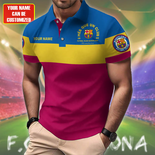 Personalized Barcelona FC 3D Full Printing Set , Barcelona FC Shirt , Barcelona Set , Zipper Polo, Hoodie , Short , Polo , hawaii V15