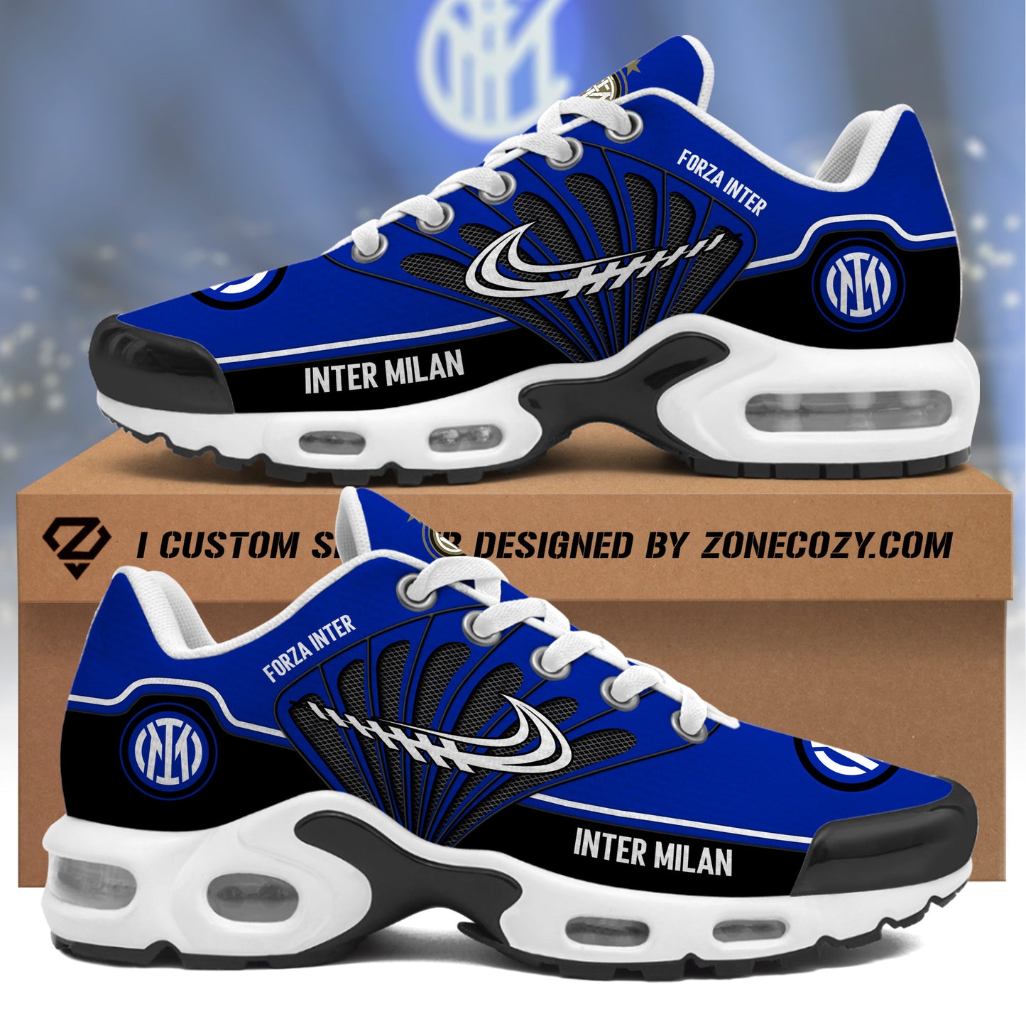 Personalized Inter Milan Air Cushion Sneaker V6