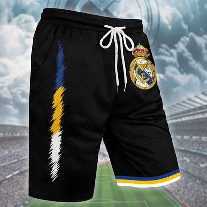 Personalized Real Madrid 3D Full Printing Set , Real Madrid Shirt , Real Madrid Set , Zipper Polo, Hoodie , Short , Polo , hawaii