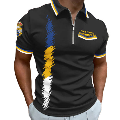 Personalized Real Madrid 3D Full Printing Set , Real Madrid Shirt , Real Madrid Set , Zipper Polo, Hoodie , Short , Polo , hawaii
