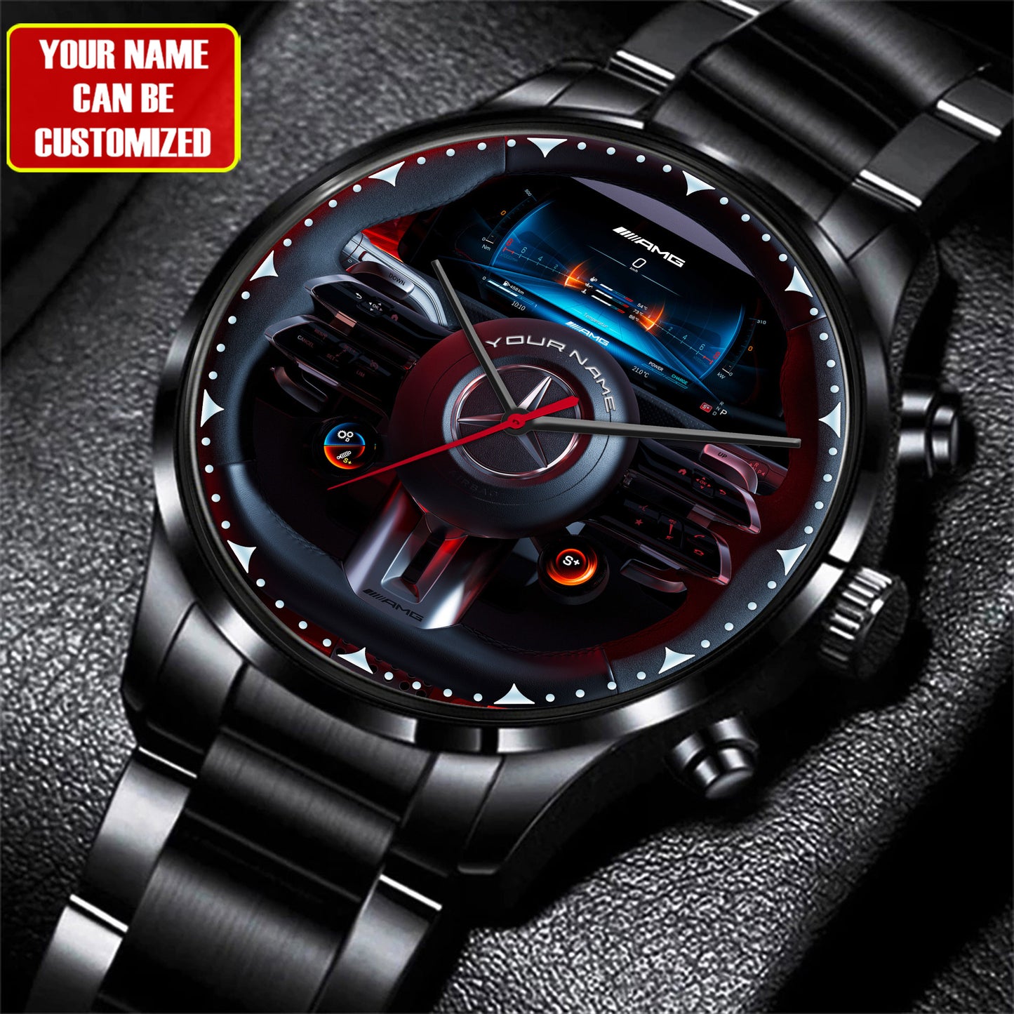 Personalized Merc AMG Cockpit Luxury Stainless Steel Watch