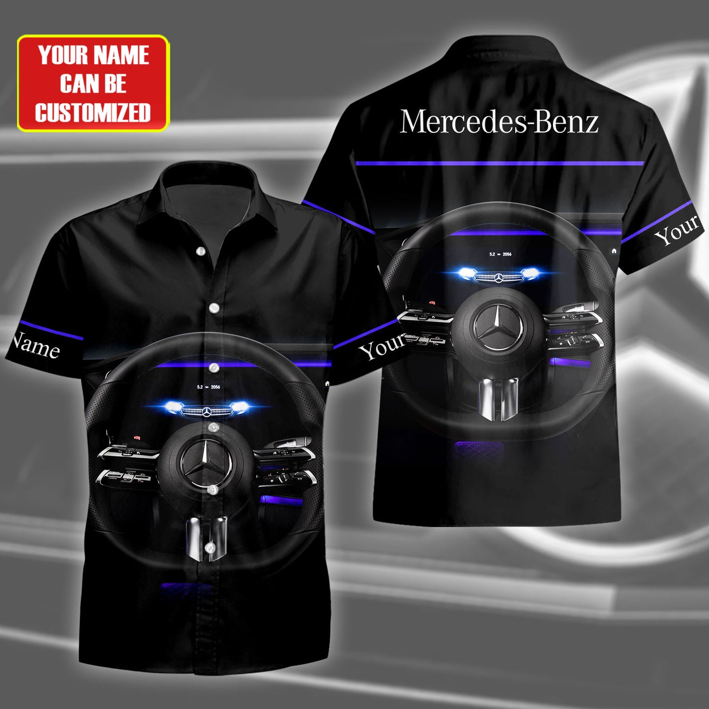 Personalized Merc Cockpit Hawaii Shirt Beach Short