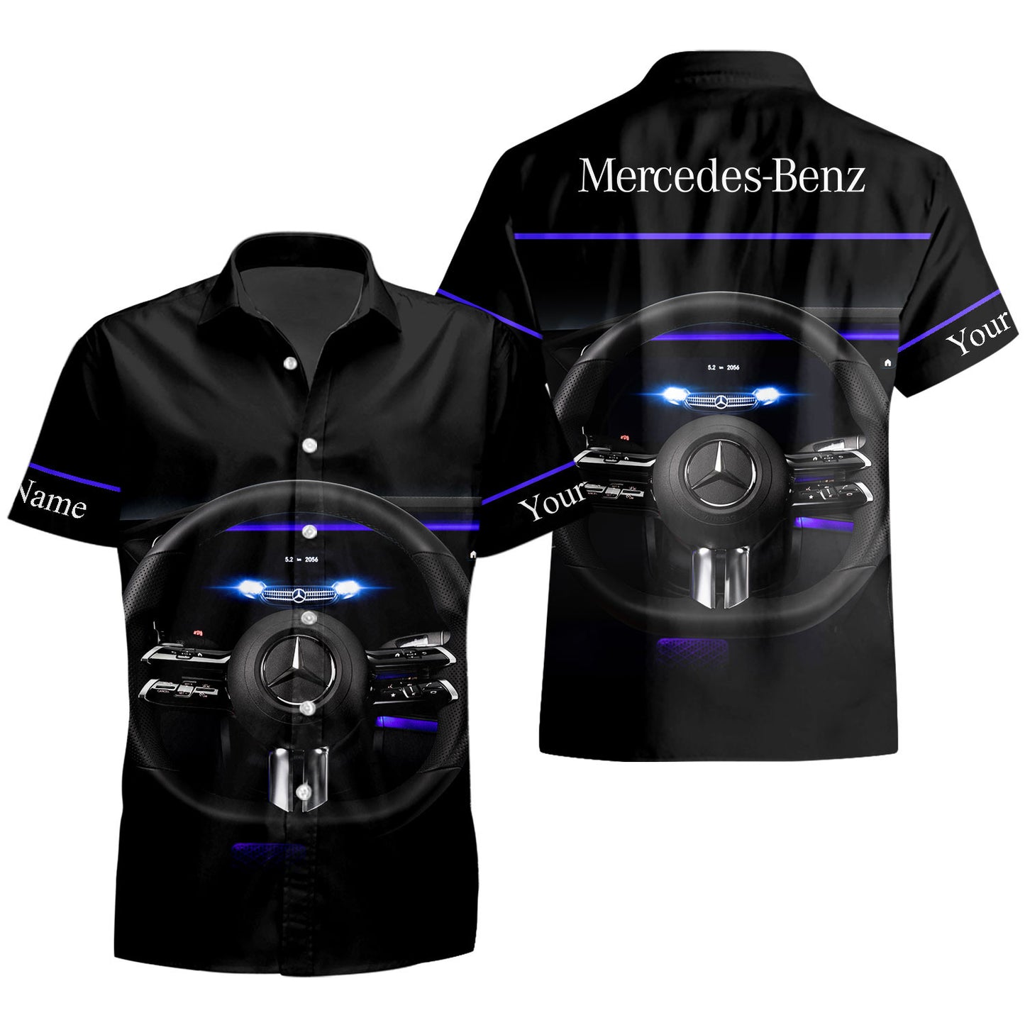 Personalized Merc Cockpit Hawaii Shirt Beach Short