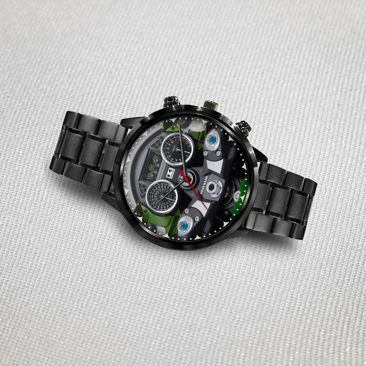 Personalized Kw Motor Cockpit Luxury Stainless Steel Watch