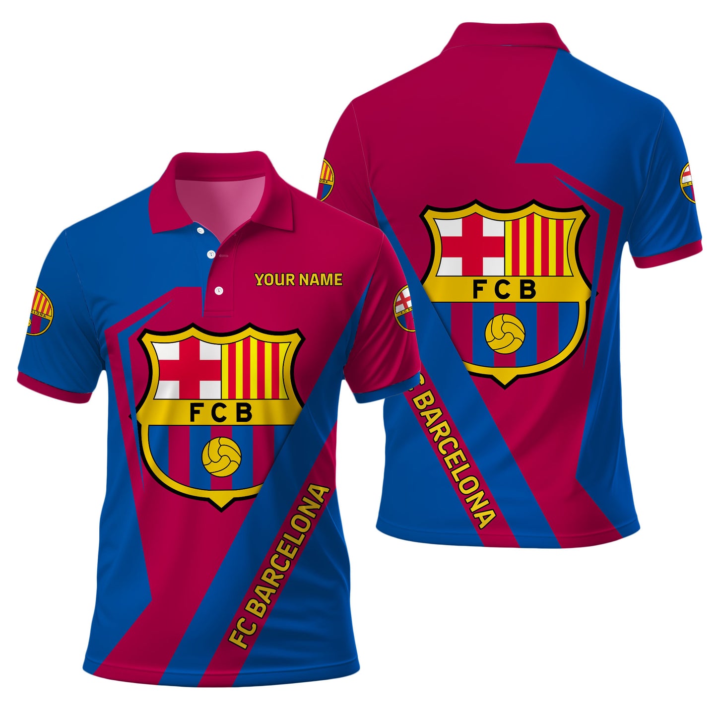 Personalized Barcelona FC 3D Full Printing Set , Barcelona FC Shirt , Barcelona Set , Zipper Polo, Hoodie , Short , Polo , hawaii V16