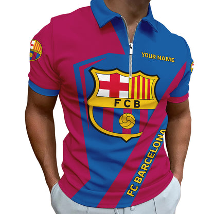 Personalized Barcelona FC 3D Full Printing Set , Barcelona FC Shirt , Barcelona Set , Zipper Polo, Hoodie , Short , Polo , hawaii V16
