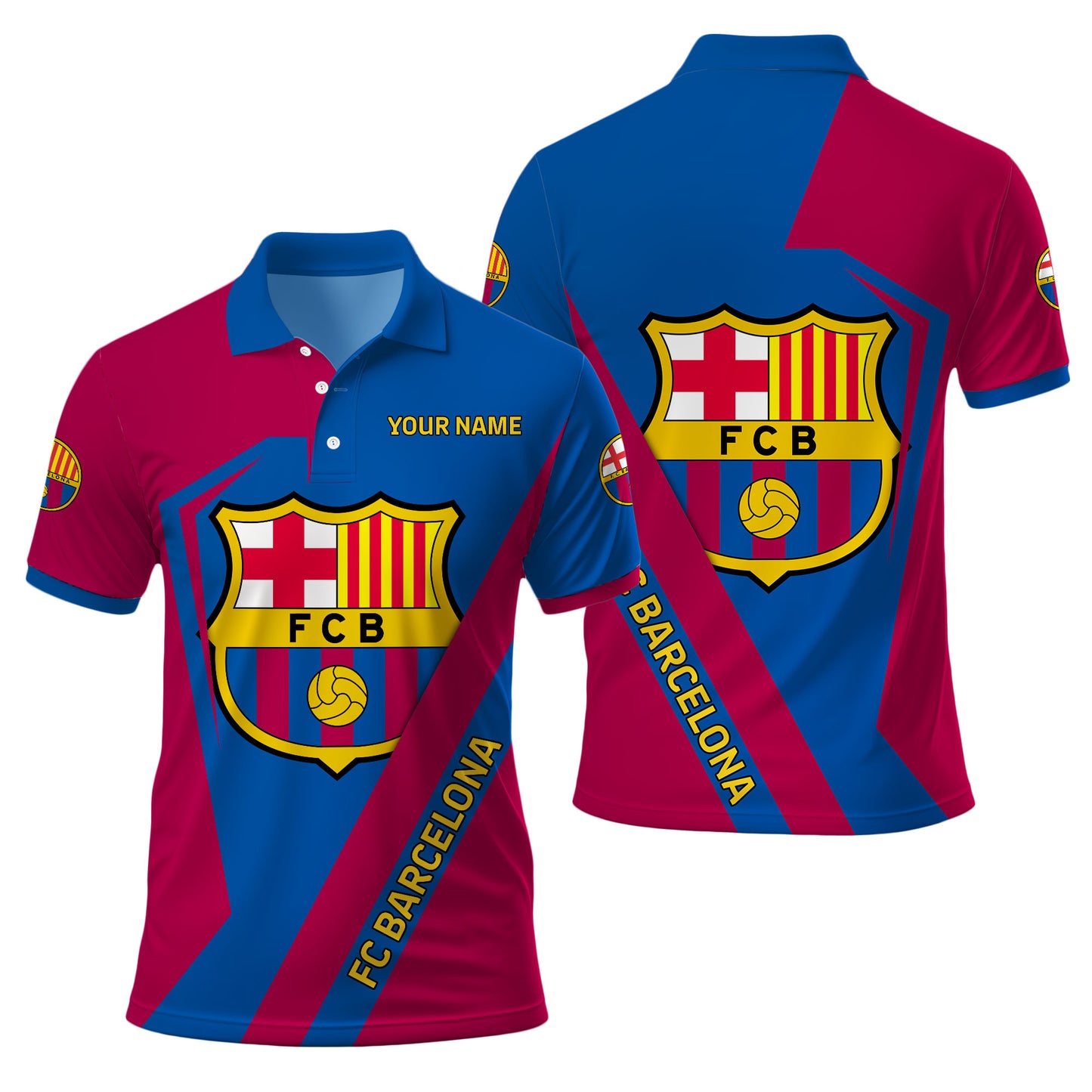 Personalized Barcelona FC 3D Full Printing Set , Barcelona FC Shirt , Barcelona Set , Zipper Polo, Hoodie , Short , Polo , hawaii V16