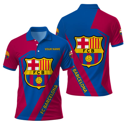 Personalized Barcelona FC 3D Full Printing Set , Barcelona FC Shirt , Barcelona Set , Zipper Polo, Hoodie , Short , Polo , hawaii V16