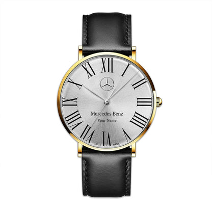 Personalized Merc Zenith Quartz Leather Watch Q160607