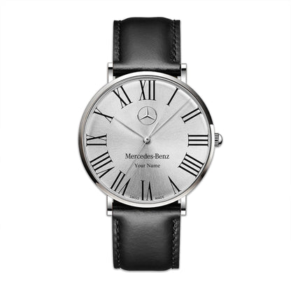 Personalized Merc Zenith Quartz Leather Watch Q160607
