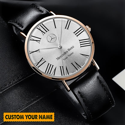Personalized Merc Zenith Quartz Leather Watch Q160607