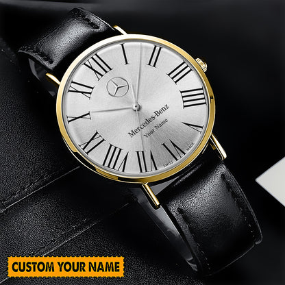 Personalized Merc Zenith Quartz Leather Watch Q160607