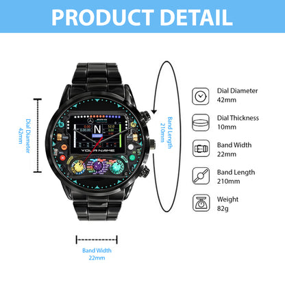 Merc AMG Petronas Cockpit Luxury Stainless Steel Watch