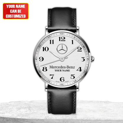 Personalized Merc Longiness Quartz Leather Watch Q170606