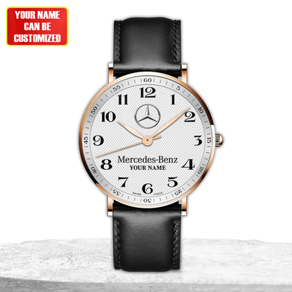 Personalized Merc Longiness Quartz Leather Watch Q170606