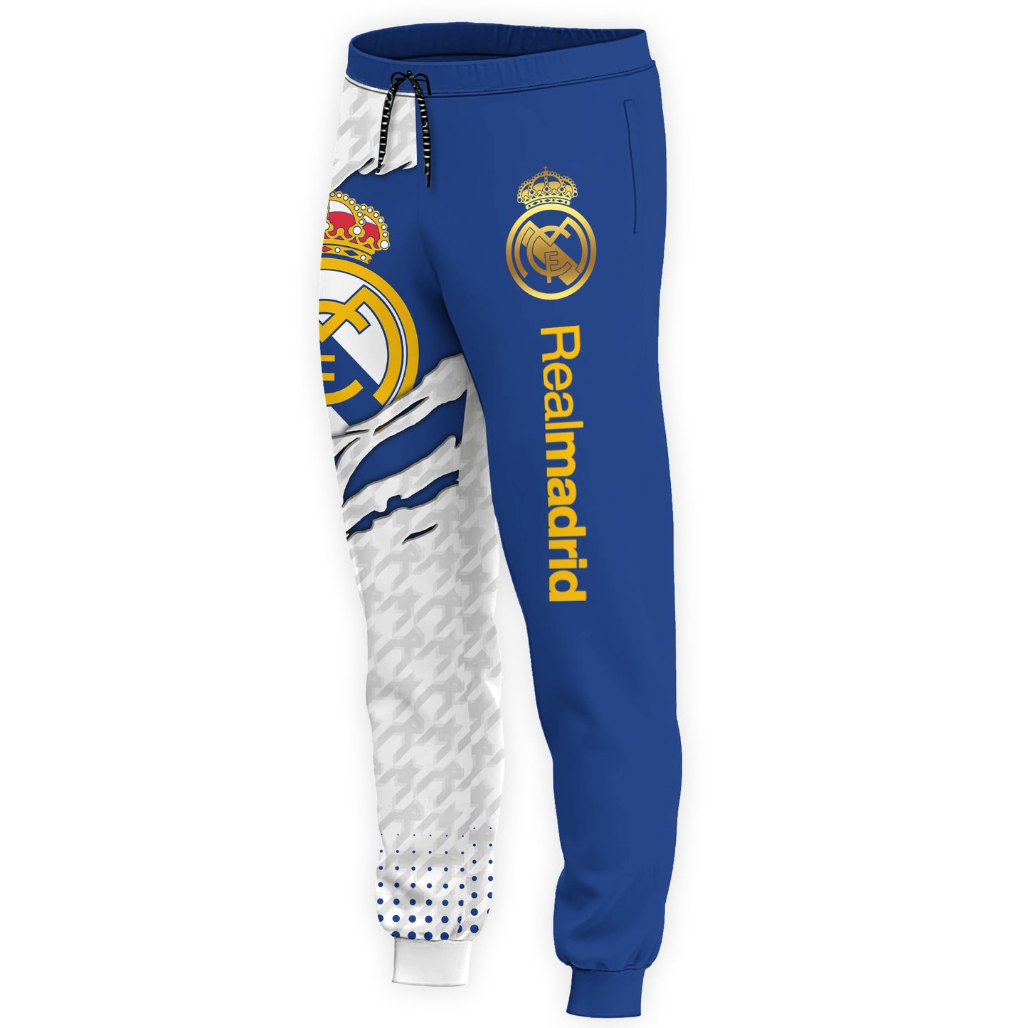 Personalized Real Madrid Tear 3D All over Printed Hoodie and Sweatpants set V2