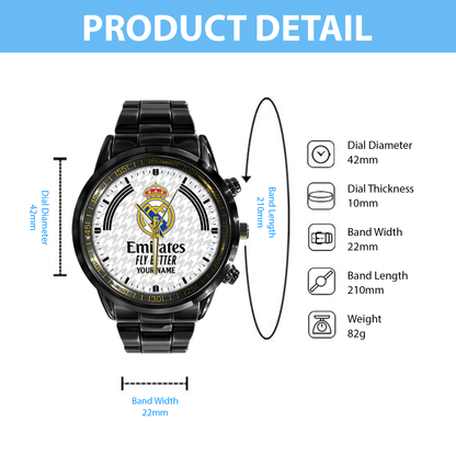 Real Madrid Uniform Luxury Stainless Steel Watch