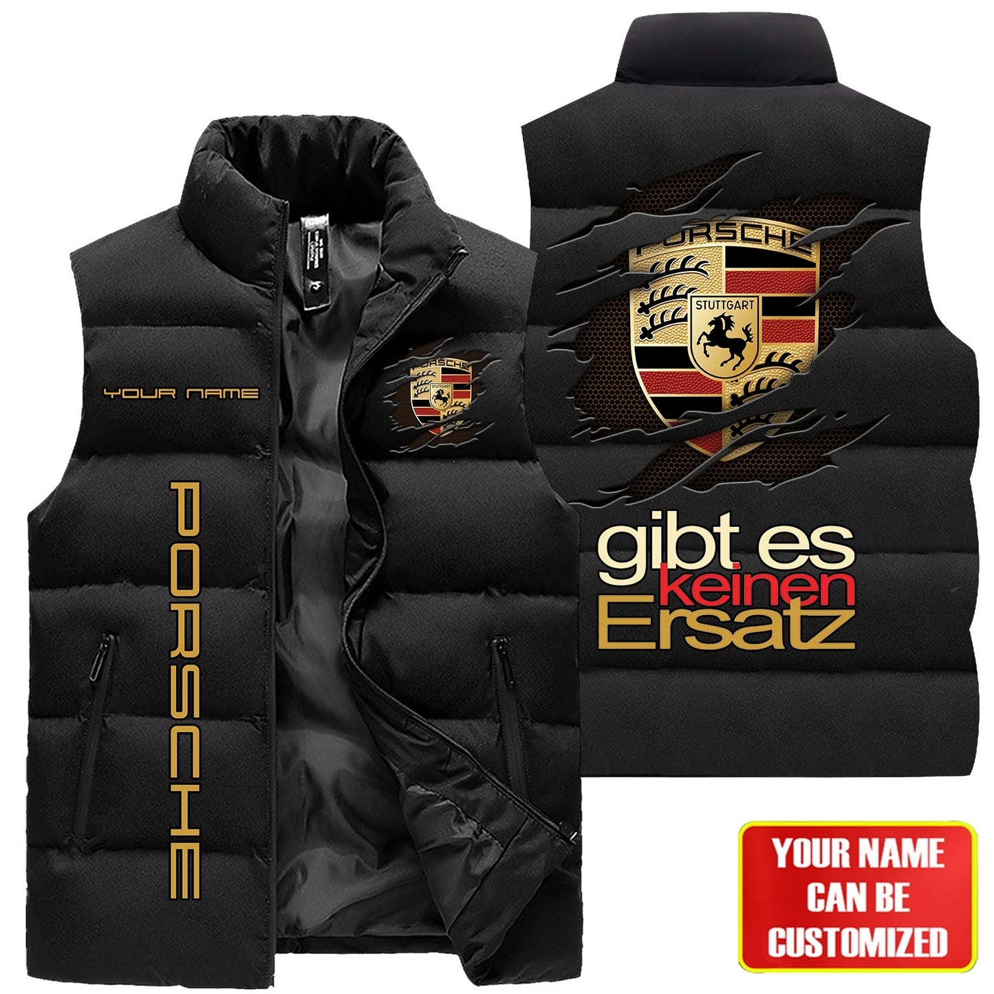 Pors Tear Sleeveless Windproof Puffer Jacket