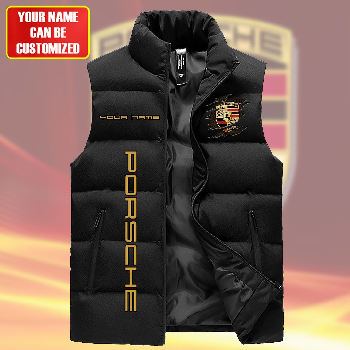 Pors Tear Sleeveless Windproof Puffer Jacket
