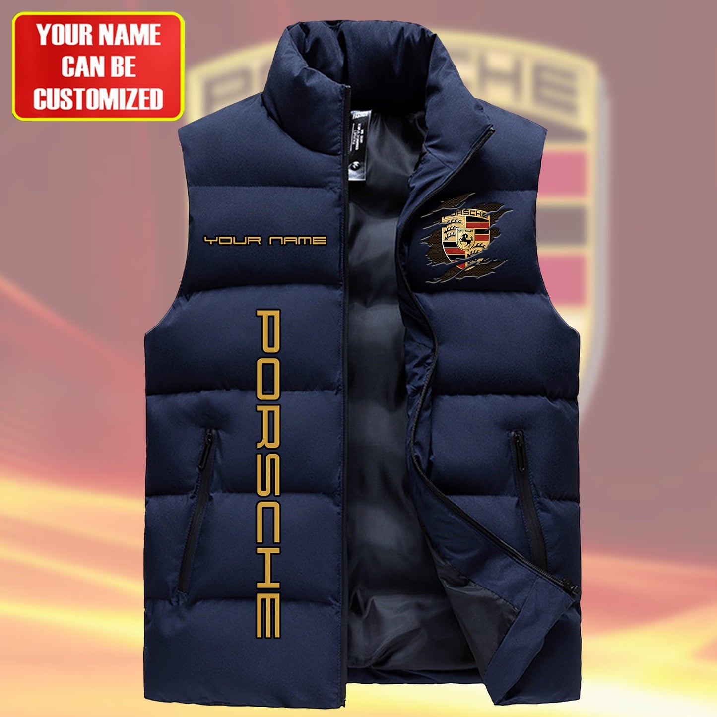 Pors Tear Sleeveless Windproof Puffer Jacket