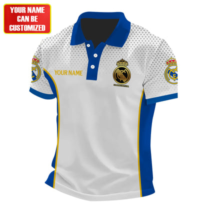 Personalized Real Madrid Q4 3D Full Printing Set , Real Madrid Q4 Shirt , Real Madrid Set , Zipper Polo, Hoodie , Short , Polo , hawaii