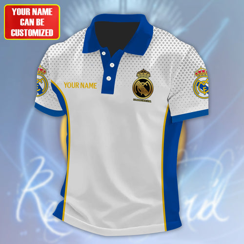 Personalized Real Madrid Q4 3D Full Printing Set , Real Madrid Q4 Shirt , Real Madrid Set , Zipper Polo, Hoodie , Short , Polo , hawaii