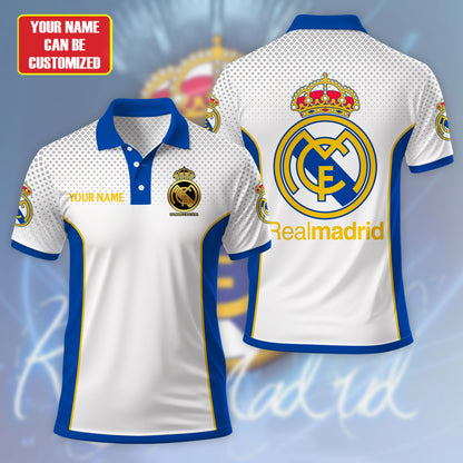 Personalized Real Madrid Q4 3D Full Printing Set , Real Madrid Q4 Shirt , Real Madrid Set , Zipper Polo, Hoodie , Short , Polo , hawaii