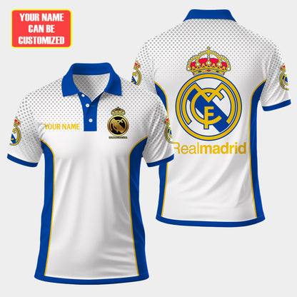 Personalized Real Madrid Q4 3D Full Printing Set , Real Madrid Q4 Shirt , Real Madrid Set , Zipper Polo, Hoodie , Short , Polo , hawaii