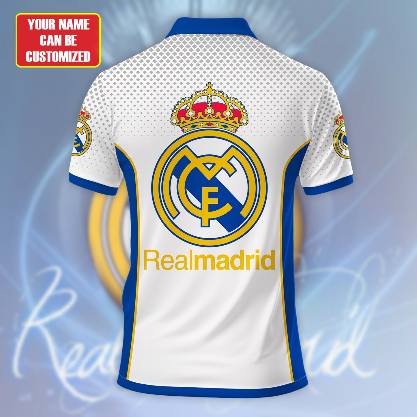Personalized Real Madrid Q4 3D Full Printing Set , Real Madrid Q4 Shirt , Real Madrid Set , Zipper Polo, Hoodie , Short , Polo , hawaii