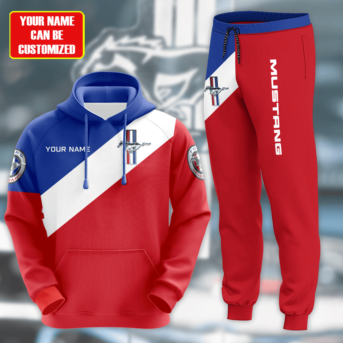 Personalized F Mustang Q4 3D All over Printed Hoodie and Sweatpants set