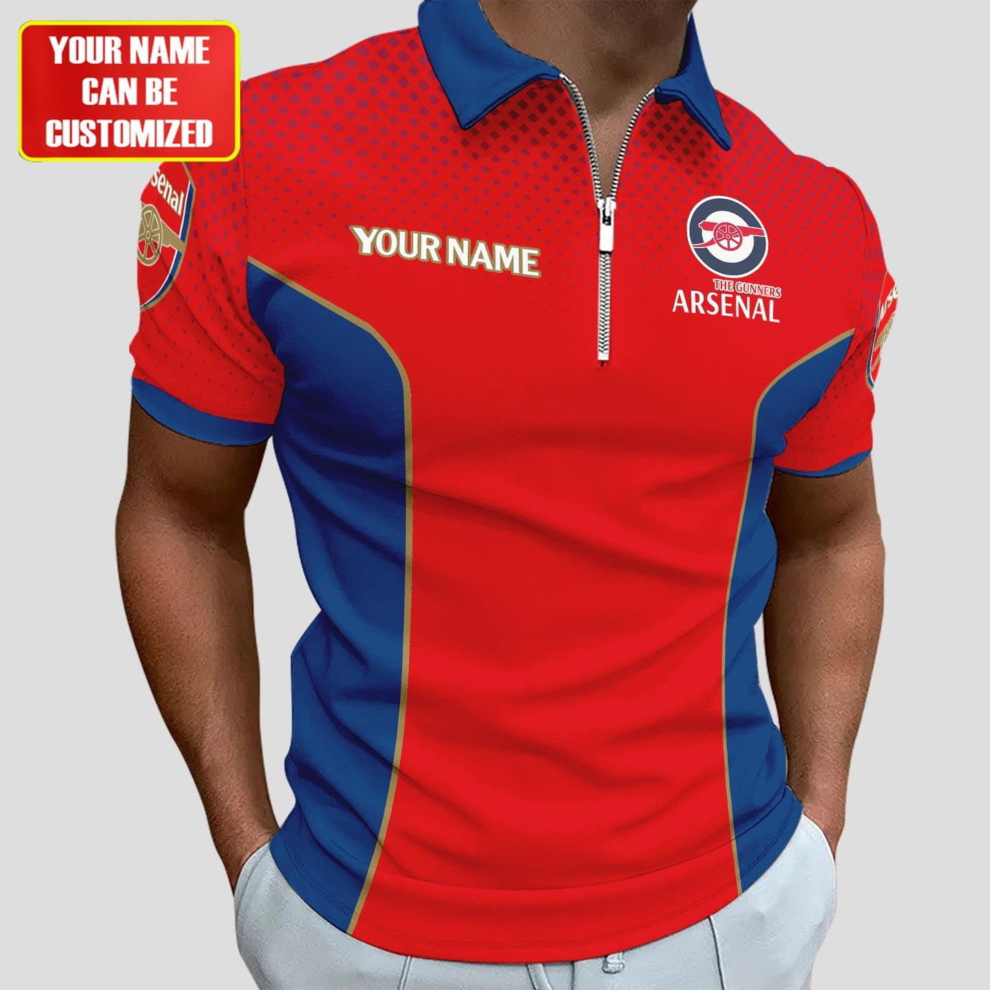 Personalized Arsenal 3D Full Printing Set , Arsenal Shirt , Zipper Polo, Hoodie , Short , Polo ,hawaii V3