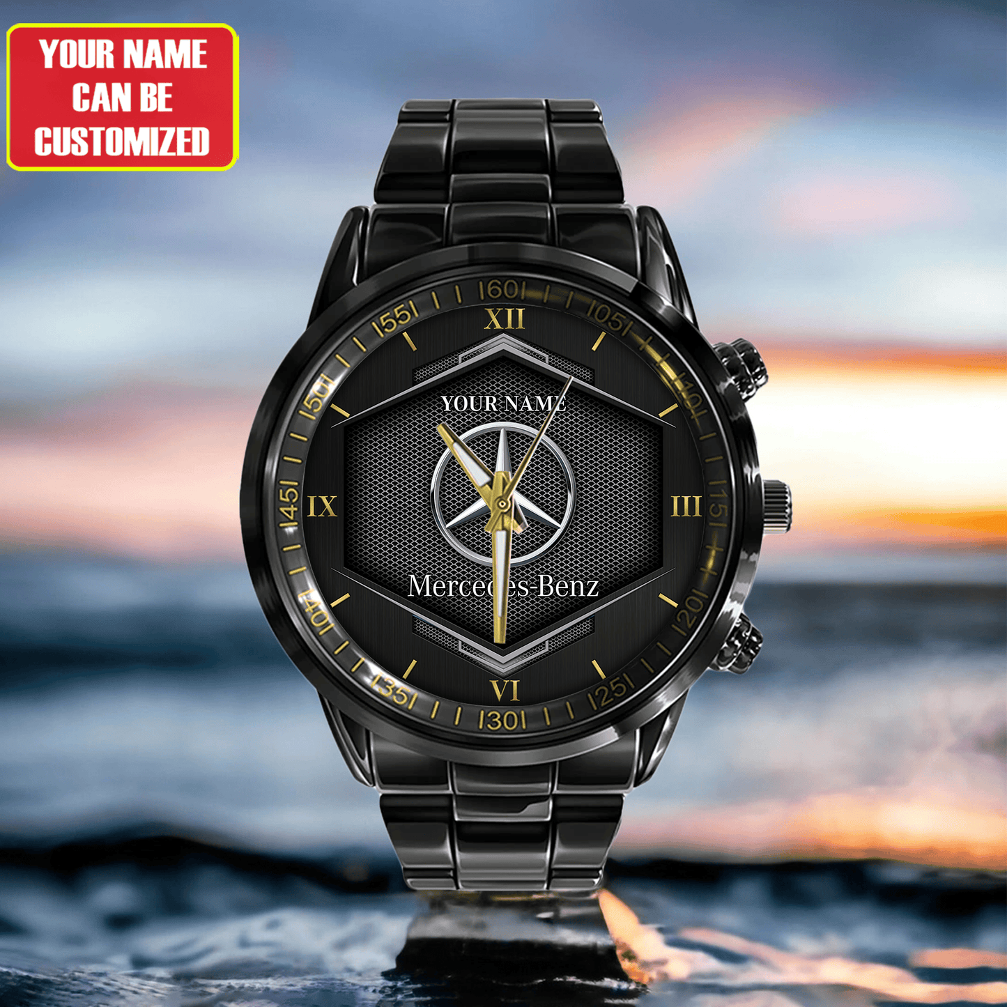 Personalized Merc Luxury Stainless Steel Watch